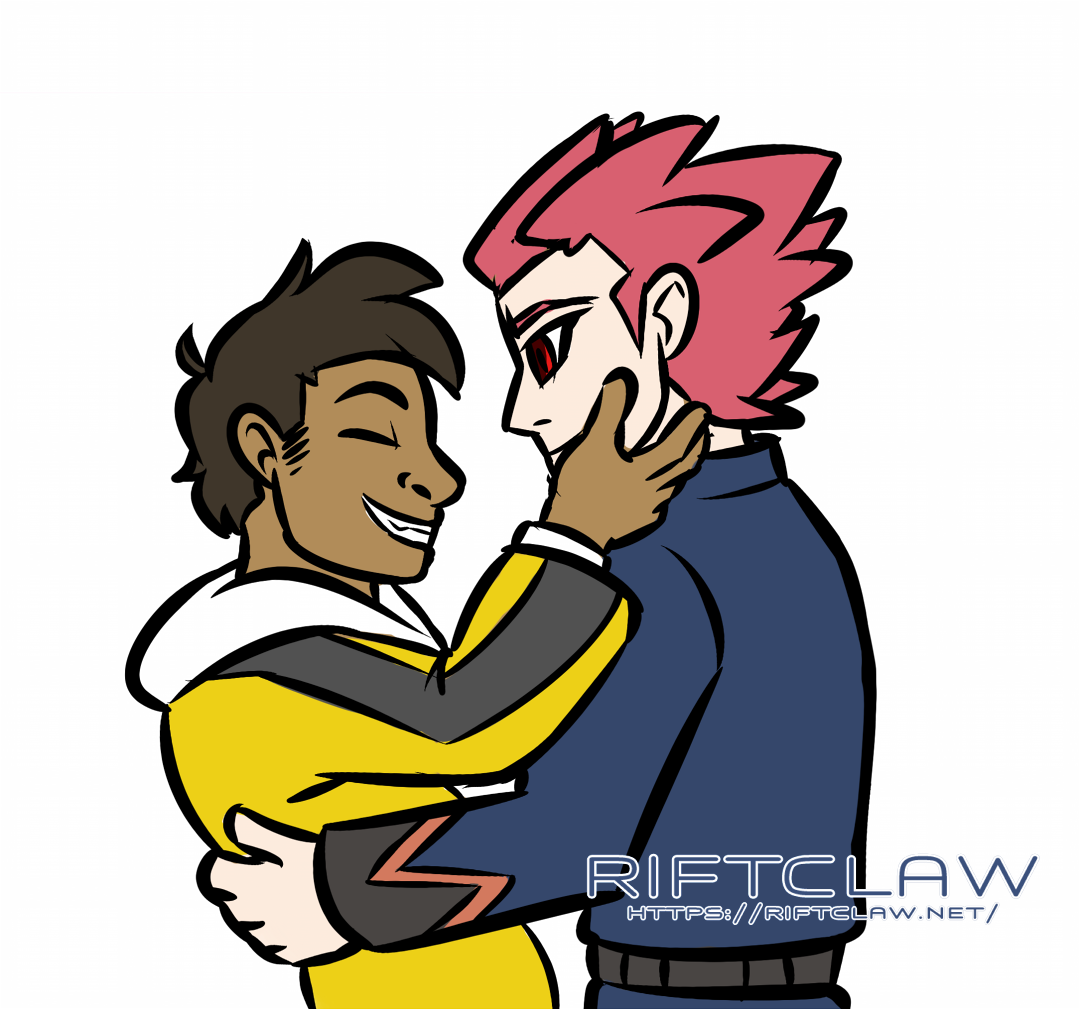 Two guys who like each other a whole lot. Art by Blake!