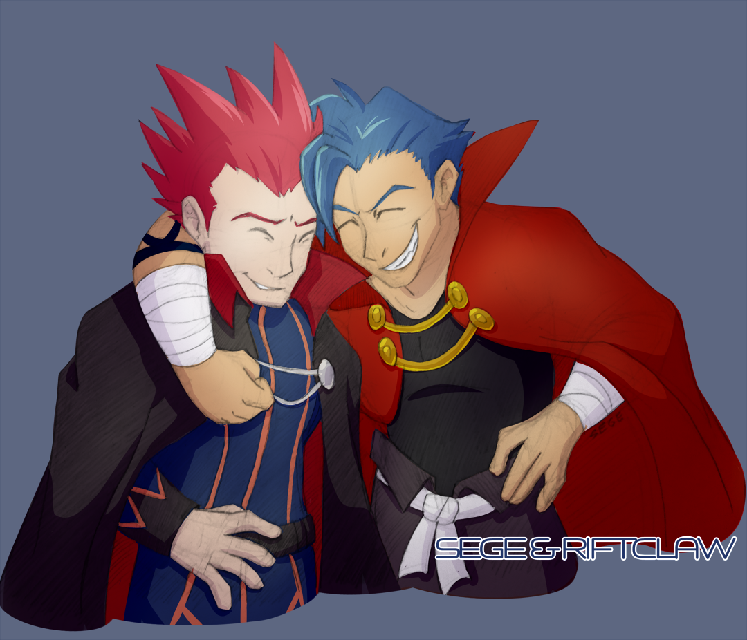 Lance and his adoptive brother Kamina. Lines by Sege and colours by Blake!