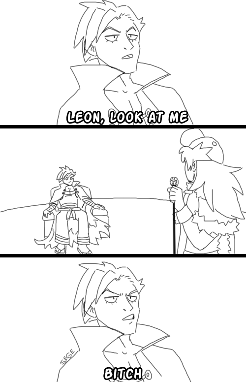 Kamina and Leon do not get along. Guest art by Sege!